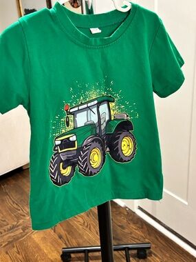 Green Kids' Tractor Graphic Tee